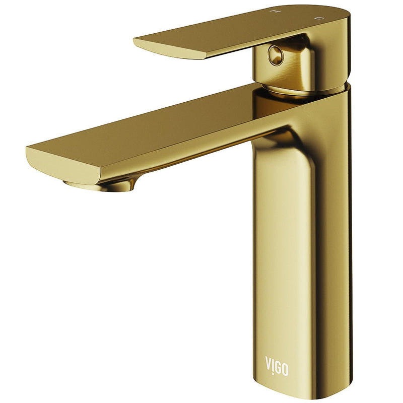 Davidson Single Handle Single Hole Bathroom Sink Faucet, WaterSense Certified, Matte Gold U949