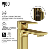 Davidson Single Handle Single Hole Bathroom Sink Faucet, WaterSense Certified, Matte Gold