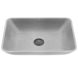 Duomo Gothic 18x13-in Deep Grey Bathroom Sink/Basin with Rectangular Vessel