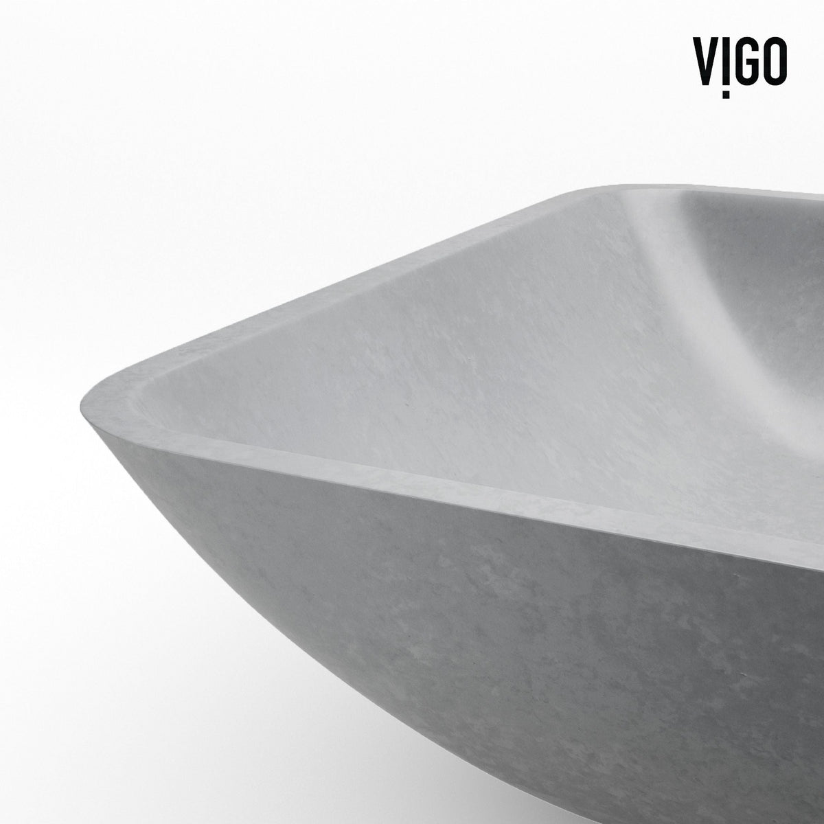 Duomo Gothic 18x13-in Deep Grey Bathroom Sink/Basin with Rectangular Vessel