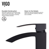 Duris Single Handle Vessel Sink Bathroom Faucet with Deck Plate, Matte Black