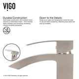 Duris Vessel Single Handle Vessel Sink Bathroom Faucet with Deck Plate, Brushed Nickel