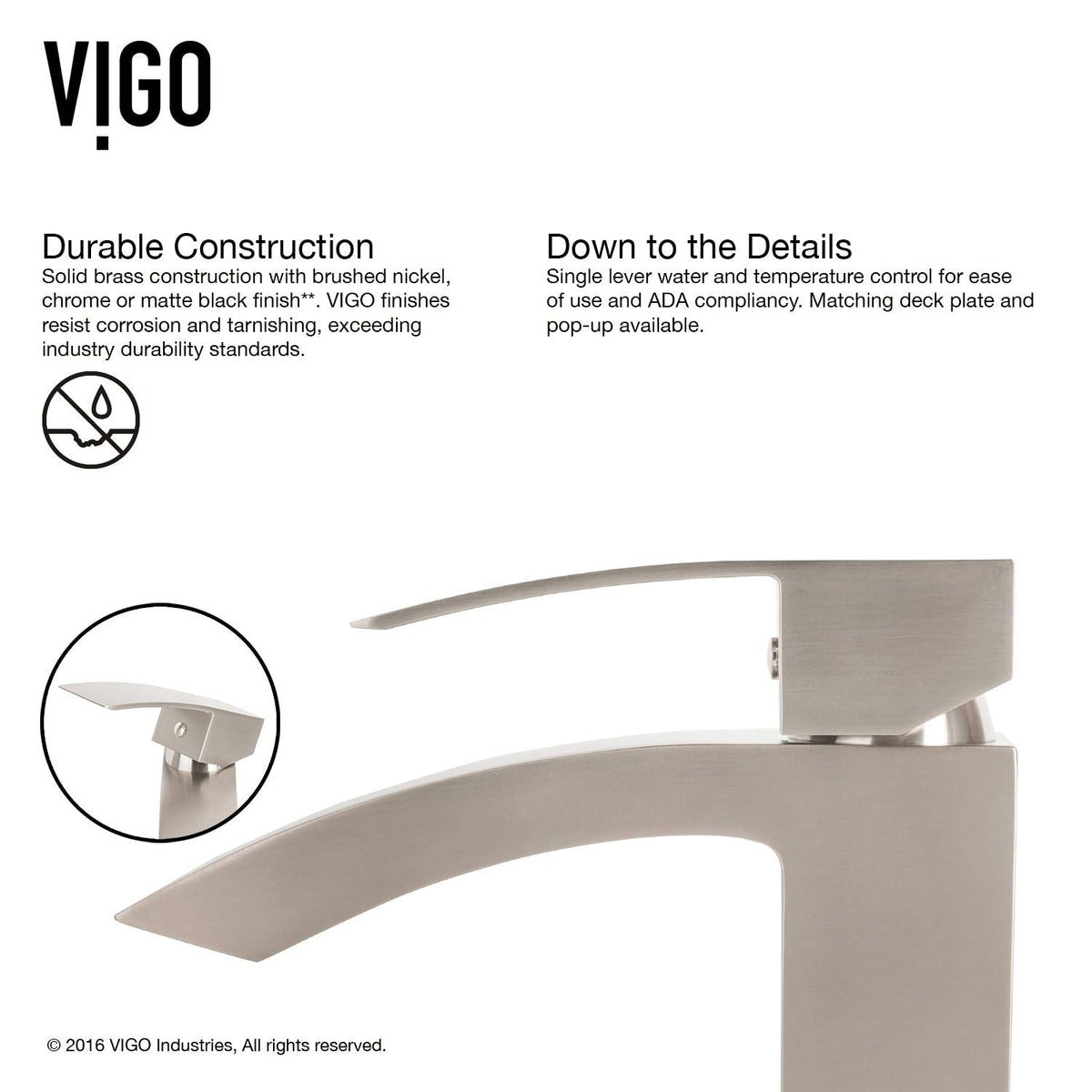 Duris Vessel Single Handle Vessel Sink Bathroom Faucet with Deck Plate, Brushed Nickel