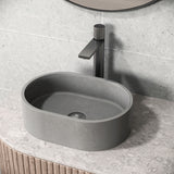 Giralda Gothic 16x11-in Deep Grey Bathroom Sink/Basin with Rectangular Vessel