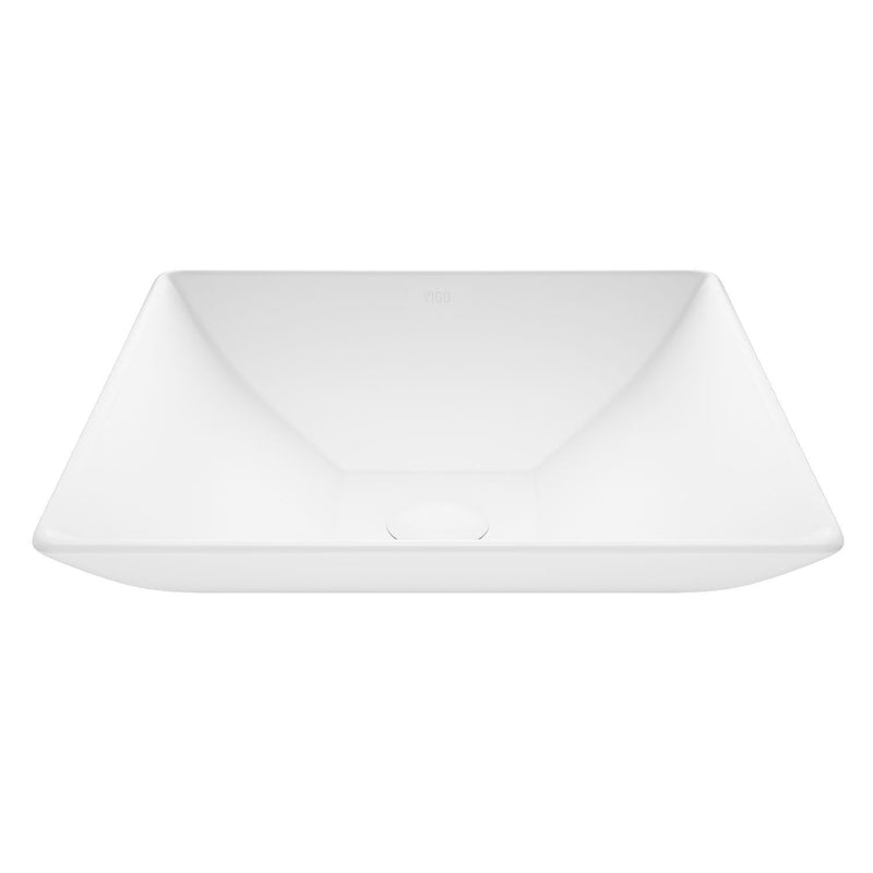 Hibiscus Matte Stone Round Vessel Bathroom Sink/Basin, Above-Counter Installation, White F2509