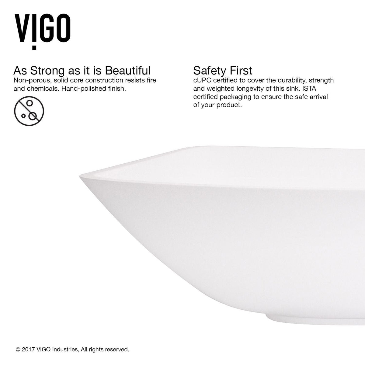 Hyacinth White Bathroom Sink/Basin Set with Niko Faucet and Square Composite Vessel
