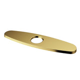 Kitchen Sink Faucet Hole Cover Deck Plate For 1 or 3 Hole, Matte Brushed Gold, 10-in