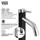 Lexington Single Handle Vessel Sink Bathroom Faucet with cFiber Body, Chrome