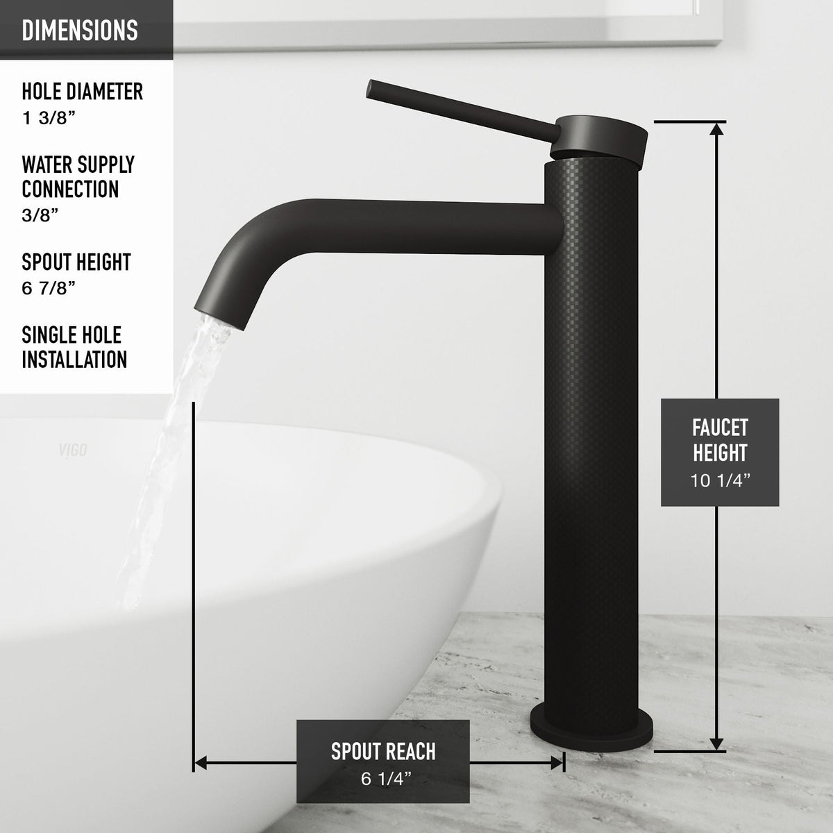 Magnolia White Bathroom Sink/Basin Set with Lexington Faucet and Rectangular Composite Vessel
