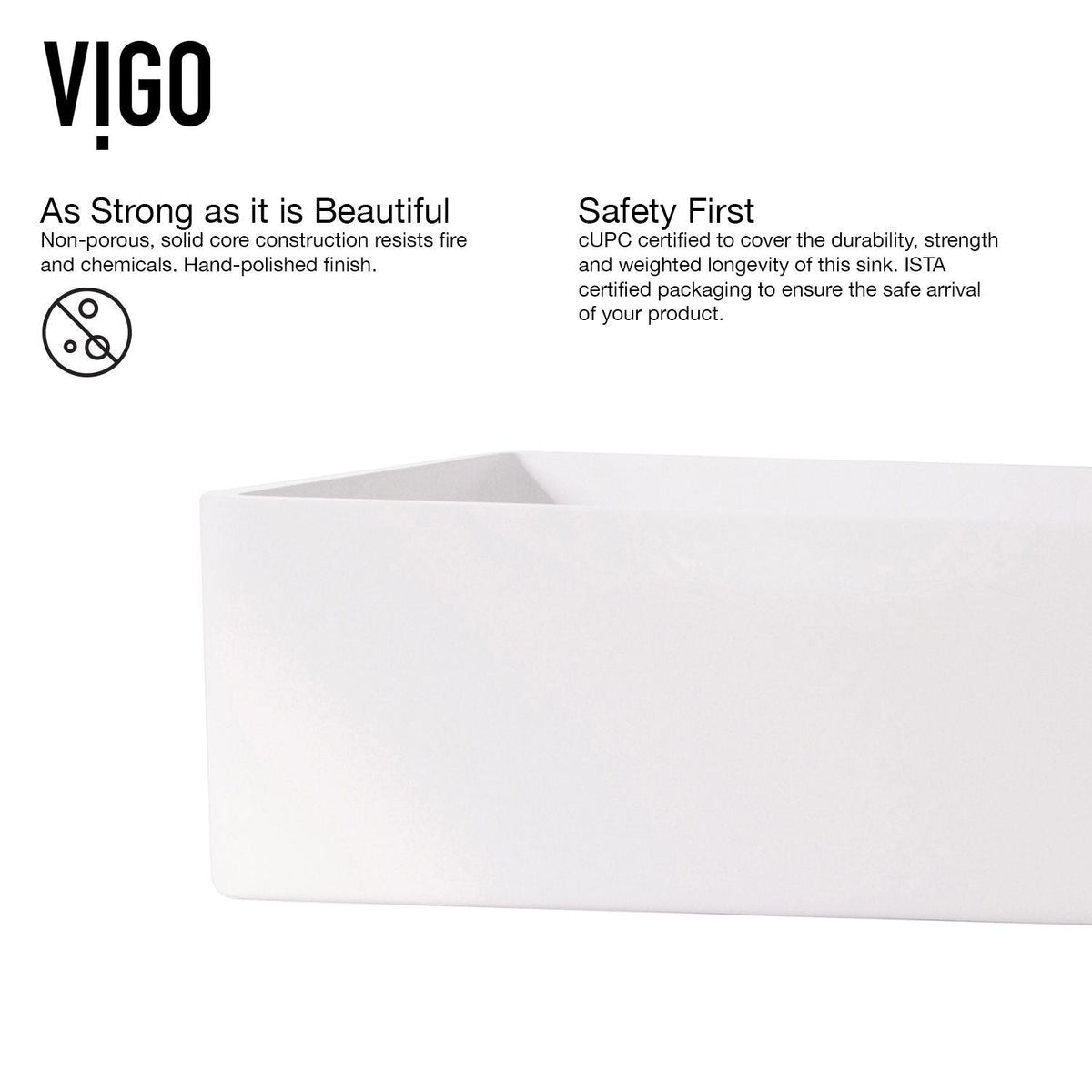 Magnolia White Bathroom Sink/Basin Set with Lexington Faucet and Rectangular Composite Vessel