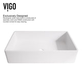 Magnolia White Bathroom Sink/Basin Set with Lexington Faucet and Rectangular Composite Vessel