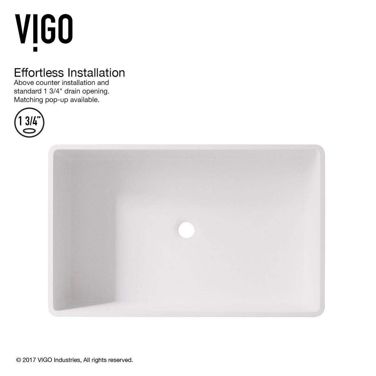 Magnolia White Bathroom Sink/Basin Set with Niko Faucet and Rectangular Composite Vessel