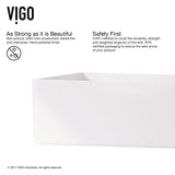 Magnolia White Bathroom Sink/Basin Set with Niko Faucet and Rectangular Composite Vessel