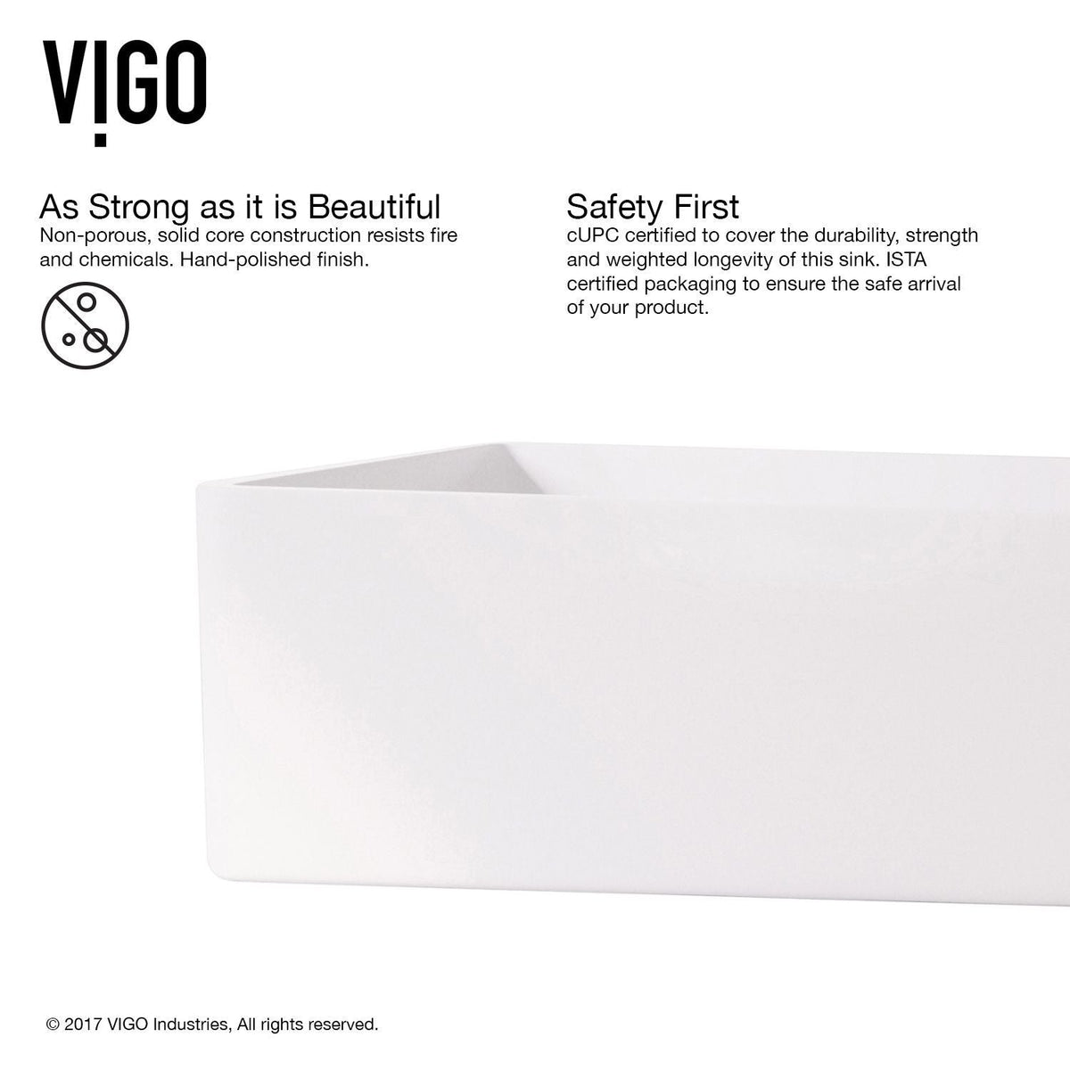 Magnolia White Bathroom Sink/Basin Set with Niko Faucet and Rectangular Composite Vessel