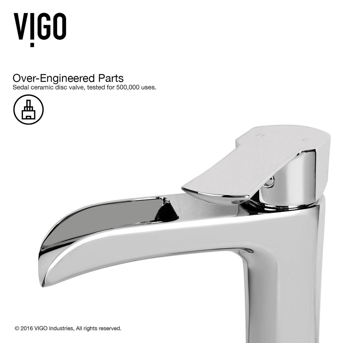 Magnolia White Bathroom Sink/Basin Set with Niko Faucet and Rectangular Composite Vessel