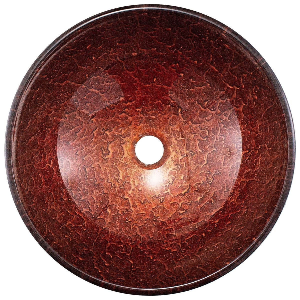 Mahogany Moon Glass Vessel Bathroom Sink