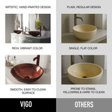 Mahogany Moon Glass Vessel Bathroom Sink