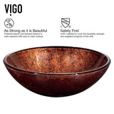 Mahogany Moon Glass Vessel Bathroom Sink