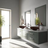 Mahogany Moon Glass Vessel Bathroom Sink