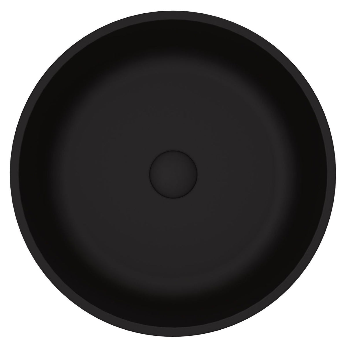 Modus Glass Round Vessel Bathroom Sink/Basin with Rounded Edges & Deep Bowl, Black