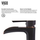 Niko Single Handle Vessel Single Hole Bathroom Sink Faucet with Pop-up Drain, Antique Rubbed Bronze