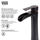 Niko Single Handle Vessel Single Hole Bathroom Sink Faucet with Pop-up Drain, Antique Rubbed Bronze