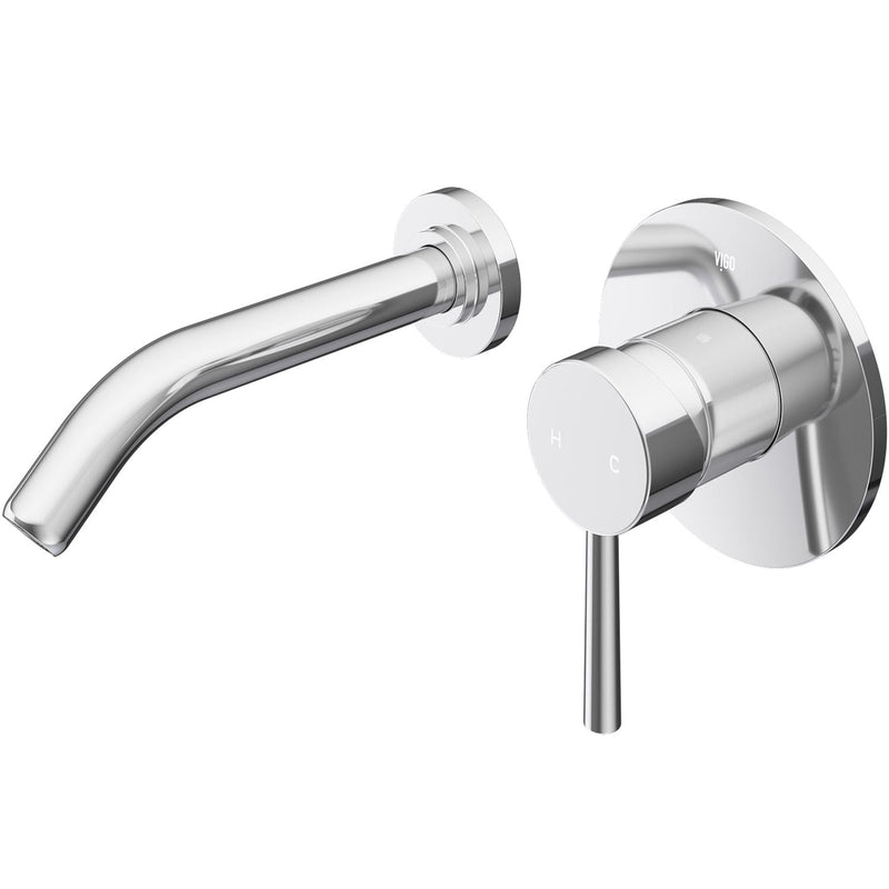 Olus Wall Mount Single Lever Bathroom Sink Faucet, WaterSense Certified, Chrome E4731