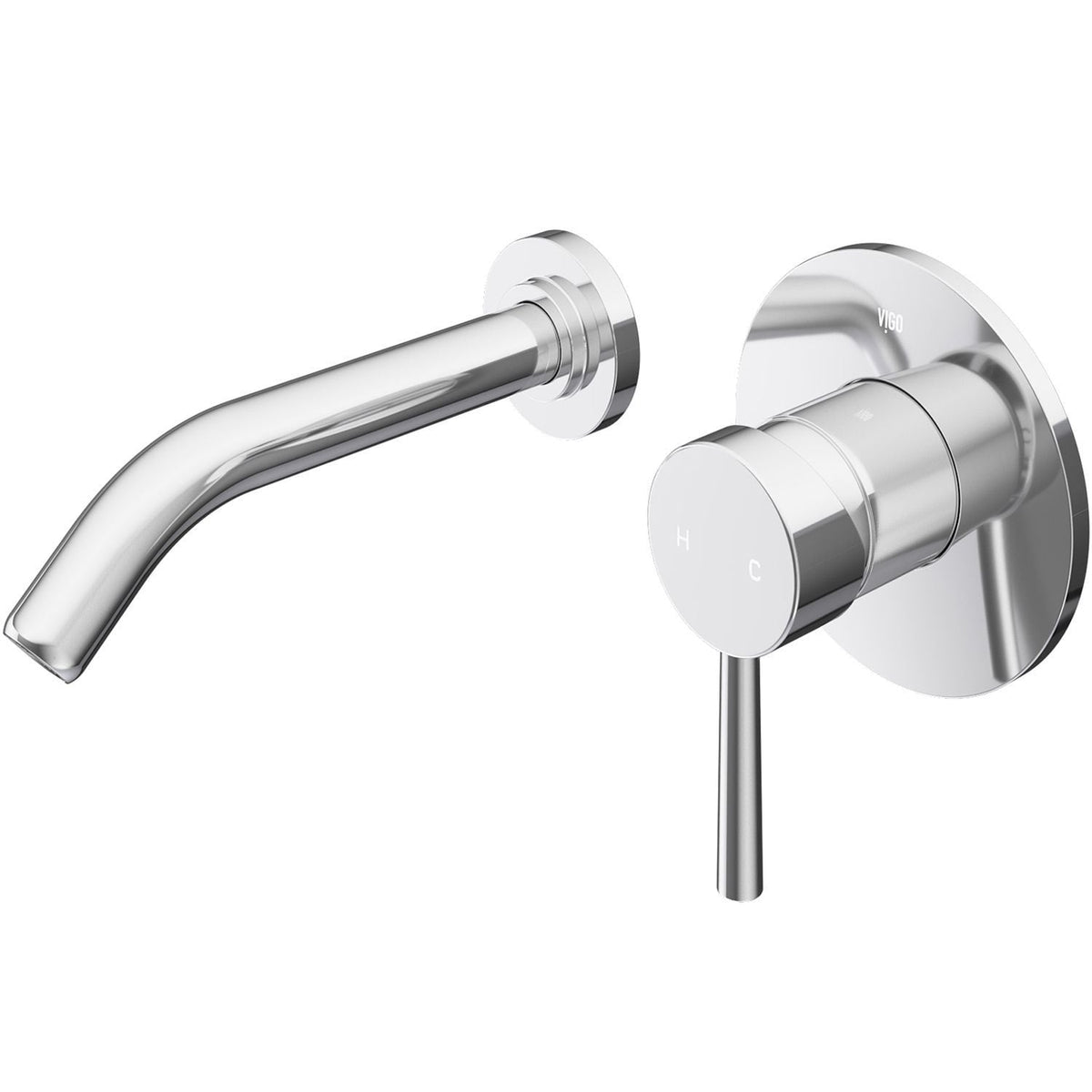 Olus Wall Mount Single Lever Bathroom Sink Faucet, WaterSense Certified, Chrome