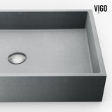 Orvieto Gothic 24x15-in Deep Grey Bathroom Sink/Basin with Rectangular Vessel