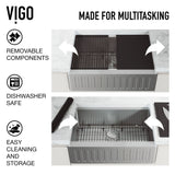 Oxford Single Farmhouse Kitchen Sink, 36-in x 21-in