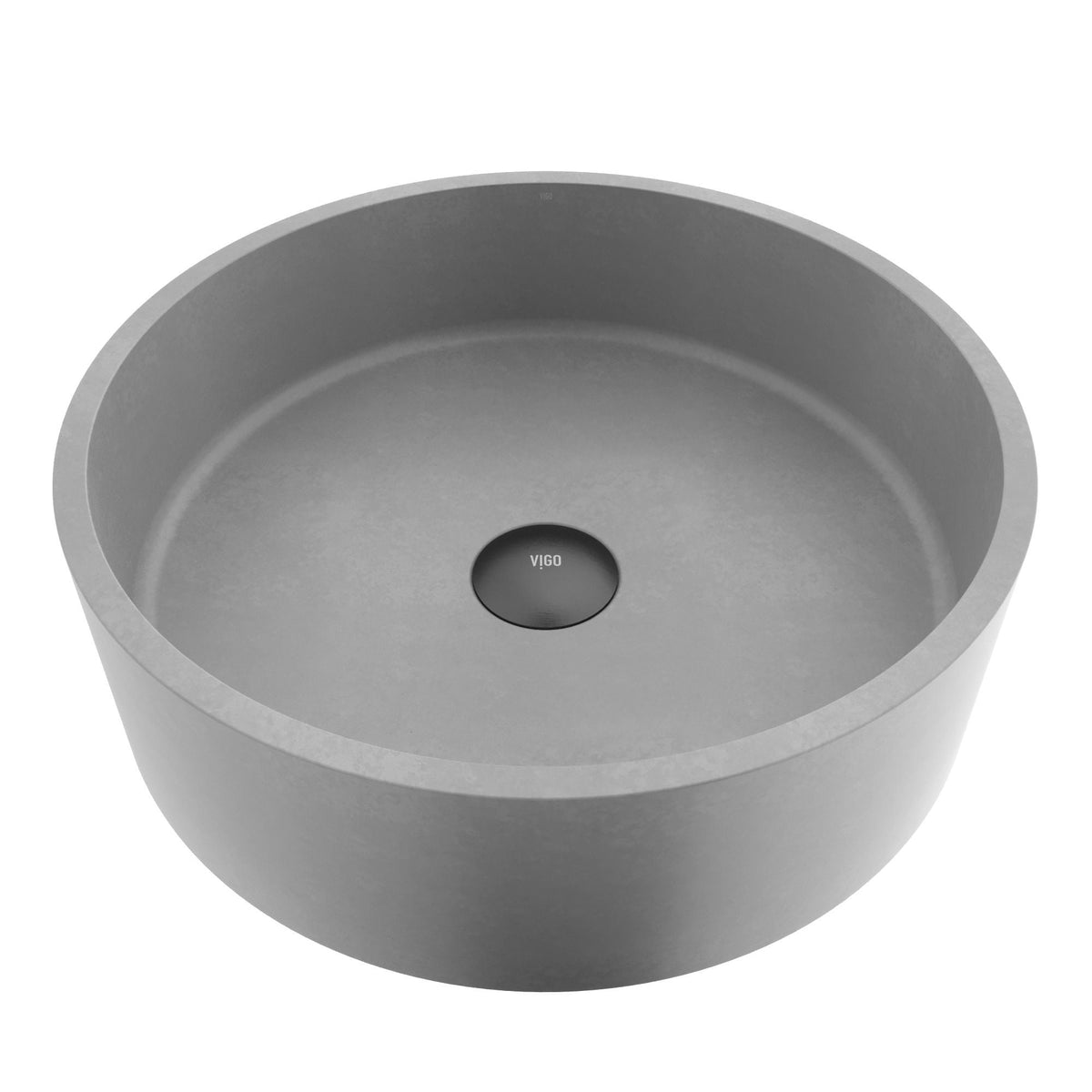 Palermo Gothic 15x15-in Deep Grey Bathroom Sink/Basin with Round Vessel