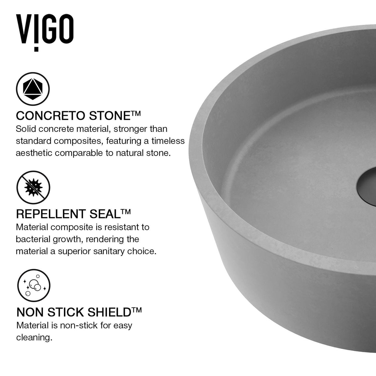 Palermo Gothic 15x15-in Deep Grey Bathroom Sink/Basin with Round Vessel