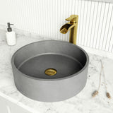 Palermo Gothic 15x15-in Deep Grey Bathroom Sink/Basin with Round Vessel