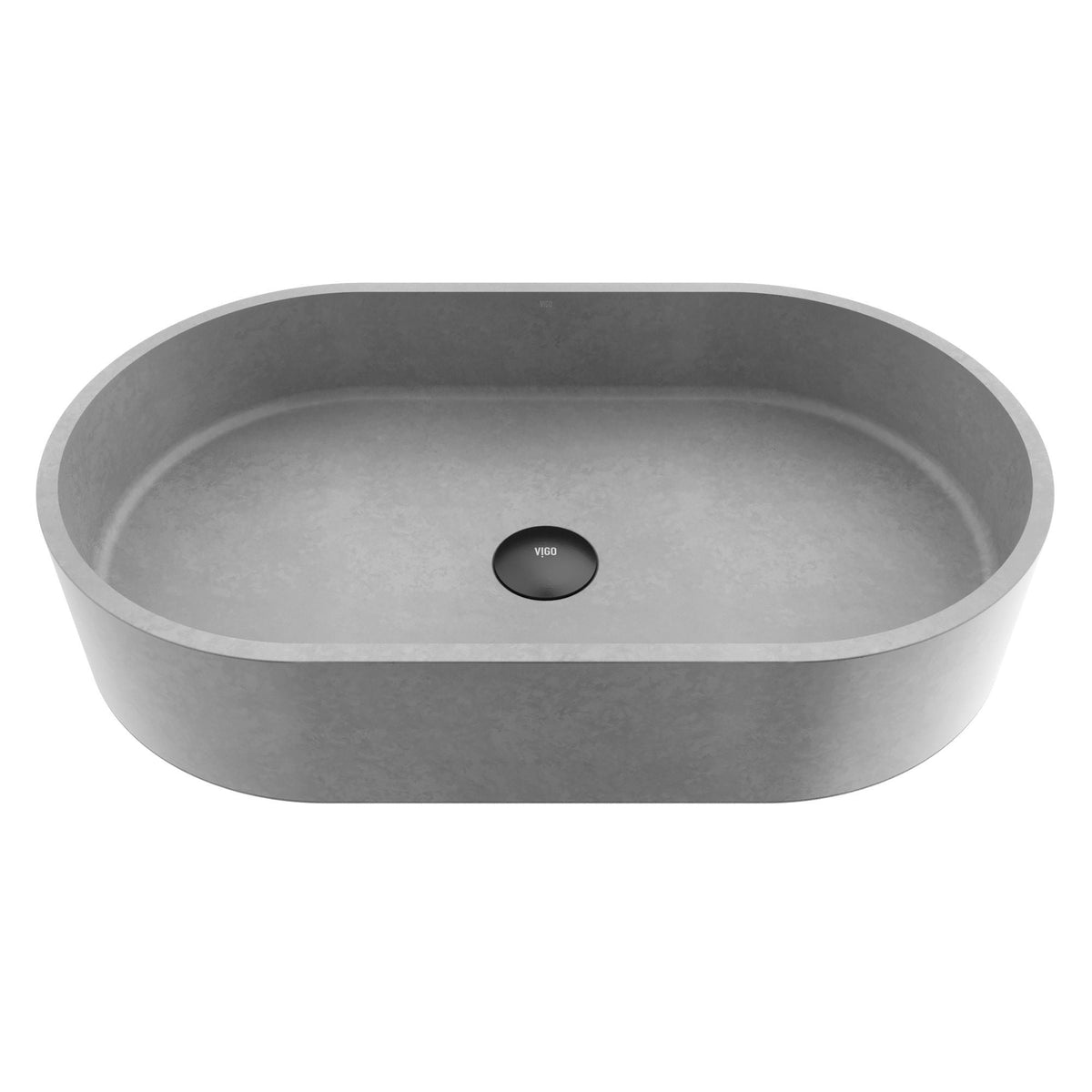 Sagrada Gothic 24x14-in Deep Grey Bathroom Sink/Basin with Rectangular Vessel