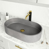 Sagrada Gothic 24x14-in Deep Grey Bathroom Sink/Basin with Rectangular Vessel