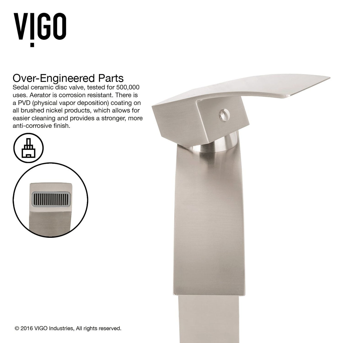 Satro Single Handle Single Hole Bathroom Sink Faucet, WaterSense Certified, Brushed Nickel