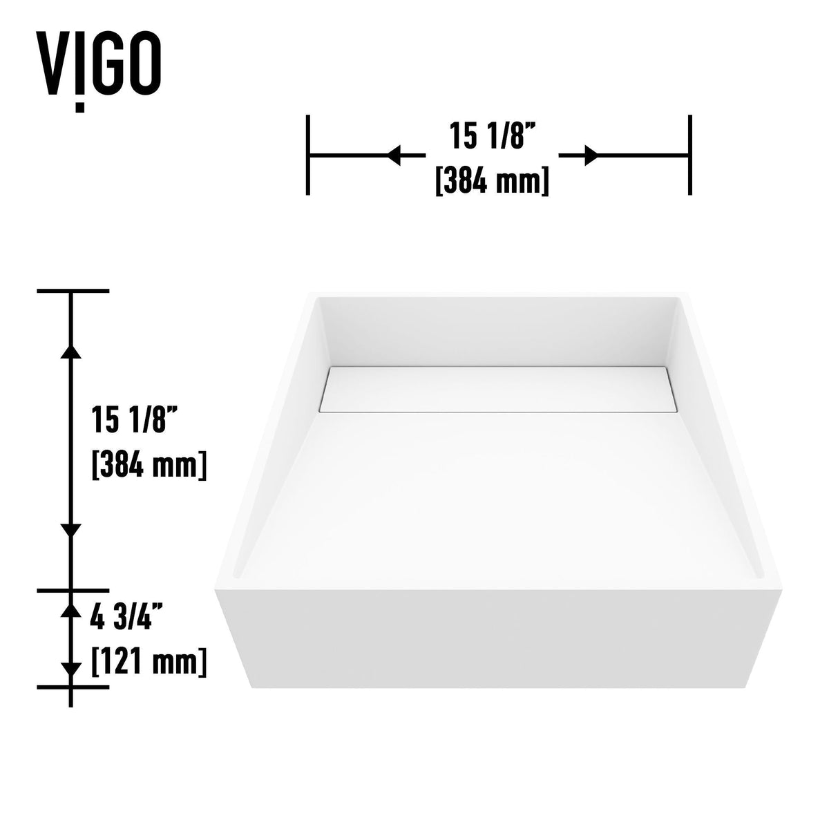 Starr Modern 15x15-in Deep White Bathroom Sink/Basin with Square Vessel