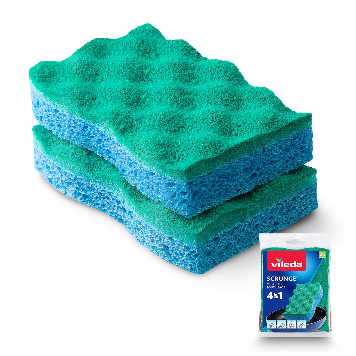 Scrunge Multi-Use, Non-Scratch Scrub Sponge, 2-pk