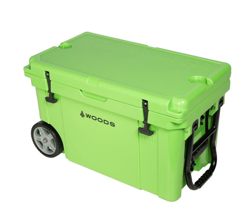 ARCTIC Wheeled Roto-Moulded Cooler with Handle, 65-L, Parrot Green U7440