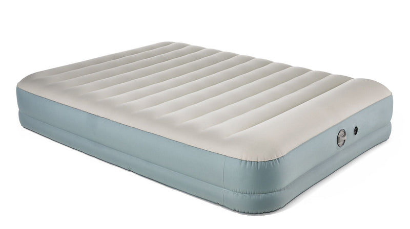 Double High Toughguard Inflatable Air Bed with Rechargeable Pump, Queen, Grey P9773