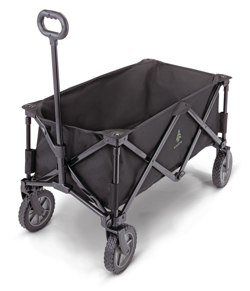 Outdoor Collapsible Folding Utility Standard Wagon & Carry Bag, 150 lb Capacity, Black V2499