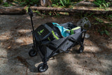 Woods Outdoor Collapsible Folding Utility Standard Wagon & Carry Bag, 150 lb Capacity, Black