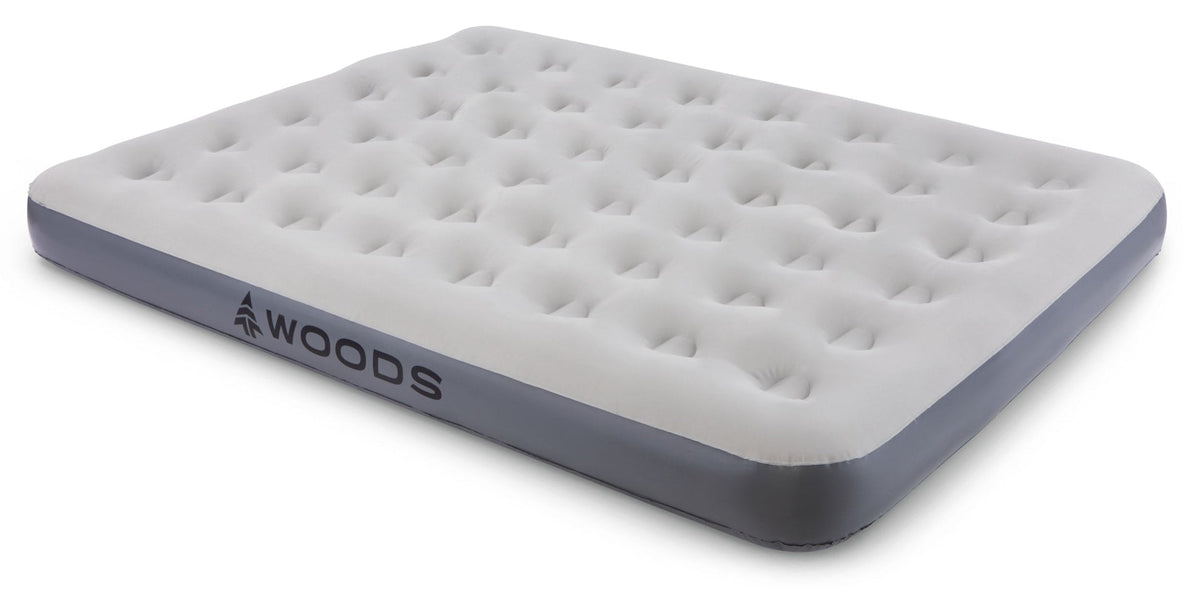 Woods Single-High Inflatable Air Mattress/Airbed with 2-in-1 Pump For AC/Car Outlet, Double