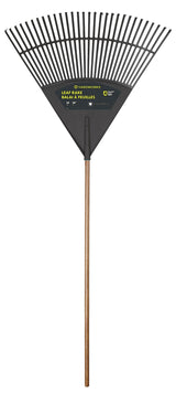 30-Tine Jumbo Leaf Rake with Hardwood Shaft, 30-in
