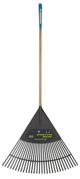 30-Tine Jumbo Leaf Rake with Hardwood Shaft, 30-in
