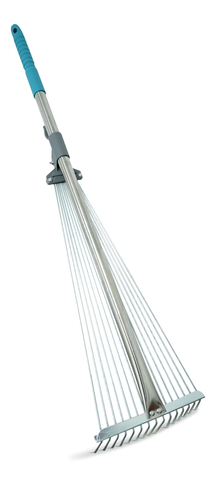 7 to 21-in Wide Metal Adjustable-Tine Telescopic Leaf Rake, 32 to 63-in Aluminum Shaft