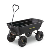Poly Tray 4-Wheel Garden/Yard Cart, 600-lb