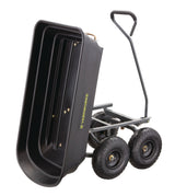 Poly Tray 4-Wheel Garden/Yard Cart, 600-lb