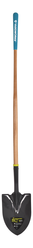 Tempered Steel Round Point Long Handle Shovel, 62-In, Hardwood Shaft