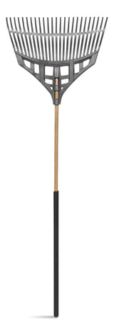 Ultra-Light Leaf Rake with Hardwood Shaft, 24-in